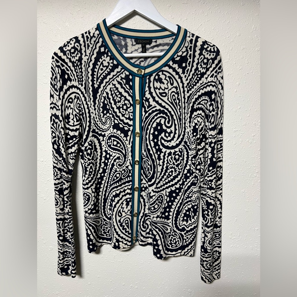 New‎ with tags Escada paisley cardigan